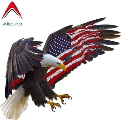 Aliauto Personality Car Sticker American Eagle Accessories PVC Decal Cover Scratches for Skoda Octavia Volkswagen Polo,14cm*12cm