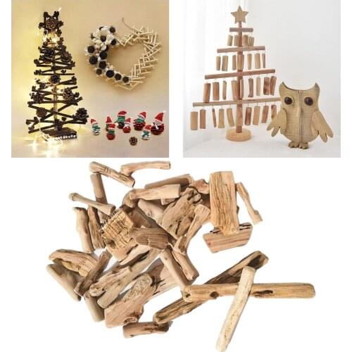 50PCS Natural Driftwood Branches, Forest Wood Craft Sticks, Unfinished Wood Pieces, Rustic Terrarium Wood Aquarium Ornaments