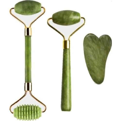 Natural Jade Roller Massage Massage Board Mushroom Massager Face Lifting Tool Gouache Scraper Massage Kit
