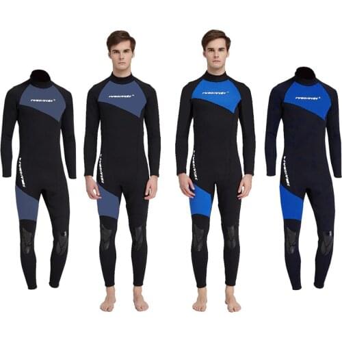 3mm Neoprene Long Sleeve Back Zip Diving Snorkeling Surfing Full Body Wetsuits Snorkeling Scuba One Piece Swimsuit Wet Suits