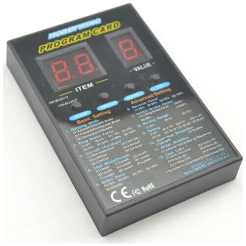 THE NEW Hobbywing RC Car Program Card LED Program Box 2C 86020010 Programm Card For XERUN and EZRUN Series Car Brushless ESC