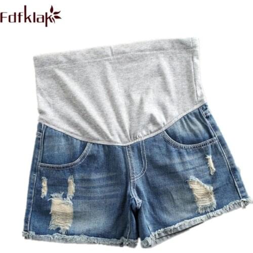 Fdfklak New Arrival Pregnancy Clothes Shorts for Pregnant Women Summer Maternity Pants Pregnancy Jeans Pant embarazada