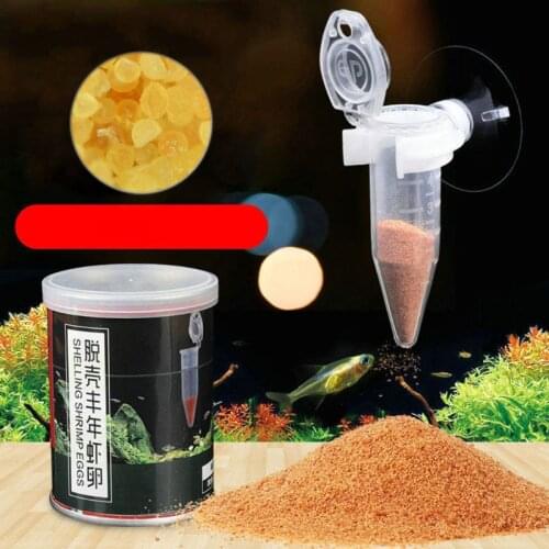 OOTDTY 1 Set Aquarium High Nutrition Brine Shrimp Eggs Healthy Fish Food Suck Feeding Tools