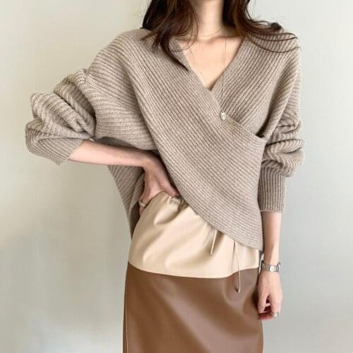 Fall 2021 Women Clothing Women Sweater Pullover Female Knitting Sweaters Skinny Tops Loose Elegant Knitted Outerwear Thin Slim
