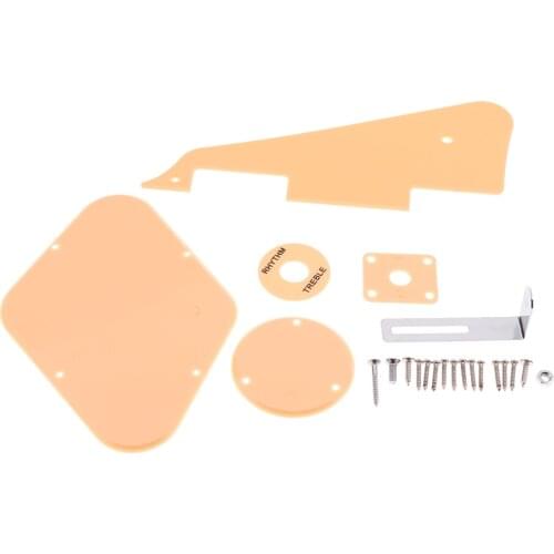 Plastic Pickguard+Cavity Cover+Switch Cover+Selector Plate+Bracket Set for LP Electric Guitar Accessory