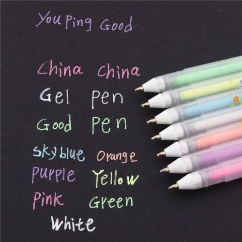 High quality 801 white Ink 0.8MM Gel Pen Unisex Pen Gift For Kids Stationery Office Learning student School Supplies