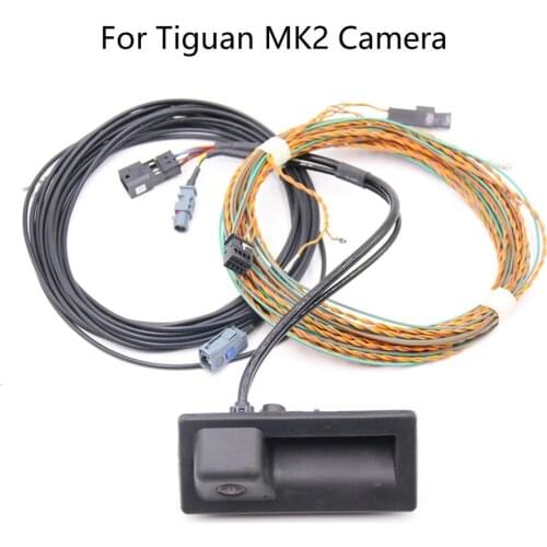 For VW MQB Tiguan MK2 Rear View Camera Trunk handle with High Guidance Line Wiring harness 5NA827566D 5NA 827 566 D