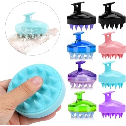 Silicone Shampoo Massage Brush Scalp Cleaning Multifunctional Shampoo Comb Air Cushion Hairdressing Brush