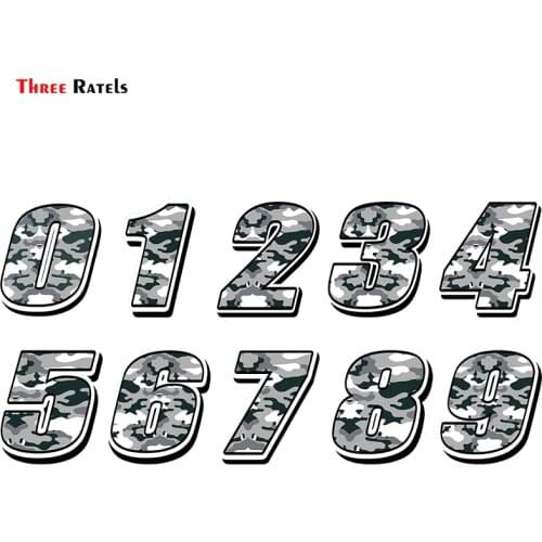 Three Ratels FTC-872# Car Styling Racing Number Camouflage Sticker Motocross Auto Stickers Bike Waterproof decals