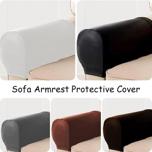 1 Pair PU Leather Sofa Armrest Cover for Living Room Removable Arm Stretch Chair Protector Armchair Covers Armrest Couch