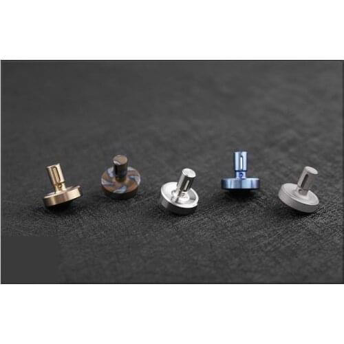 1PC EDC Mini Titanium Tradition Metal Finger Gyro Balanced Finger Gyro Decompression Toys Can Be Installed Tritium Gas Tube