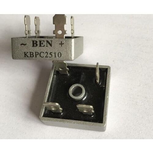10pcs Single phase rectifier bridge KBPC2510 Metal Case Bridge Rectifier