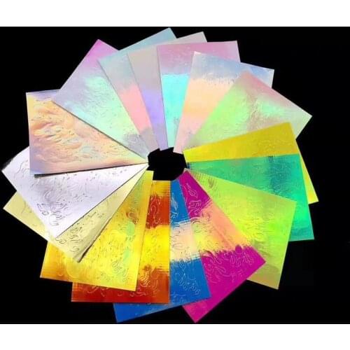 16PCS/set Flame Shape Nail art Sticker 16 Colors Hot Flame