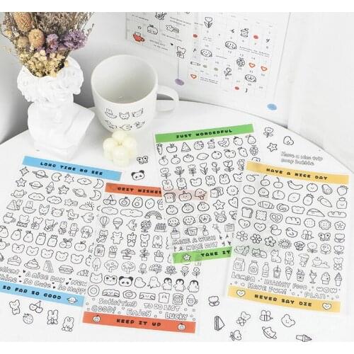 16pakcs/LOT xiaomengxin series stationery sticker Creative decoration DIY paper masking washi sticker