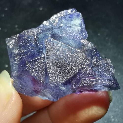 19.8gNatural dream purple fluorite cluster mineral specimen HEALING CRYSTAL QUARTZ GEM