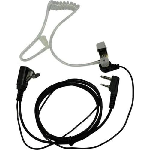 2 Pin PTT MIC Headset Covert Acoustic Tube In-ear Earpiece For Kenwood HYT WEIERWEI TK Motorola Baofeng UV-5R Radio Accessories