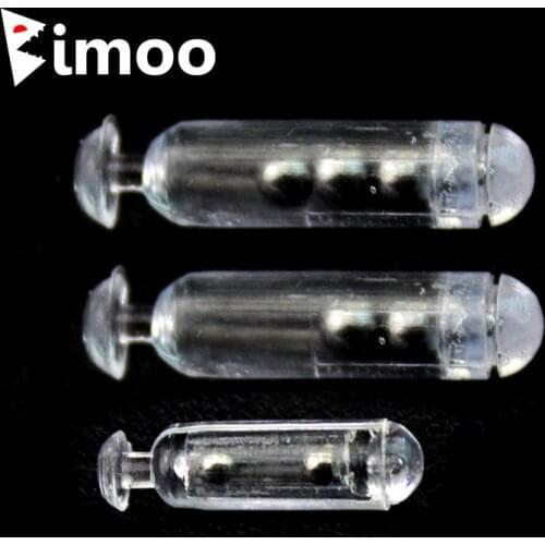 Bimoo 50pcs Fishing Plastic Rattles Fly Tying Sound Rattles Saltwater Fishing Lure Building Material S M L