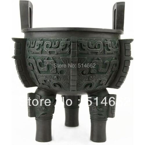 ANTIQUE CHINESE BRONZE DING Sculptures FENGSHUI /CHINESE DING Sculptures /DING STATUE