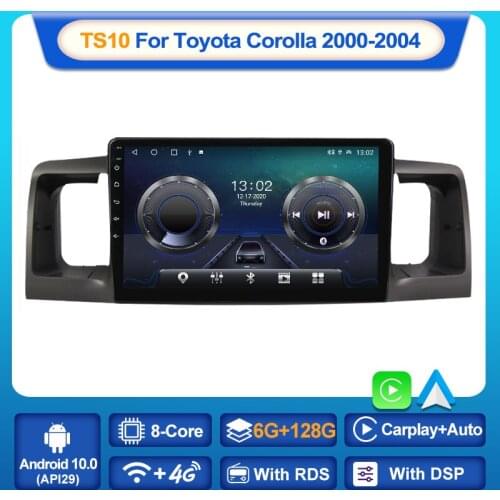 MEKEDE TS10 For Toyota Corolla 2000-2004 Car Radio Multimedia Video Player Navigation Android 10 No 2din 2 din dvd Carplay AUTO