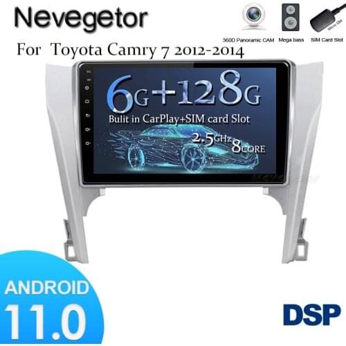 For Toyota Camry 8 50 55 11-14 years Android 11 Car GPS Radio Multimedia no 2 din android Video Player Navigation