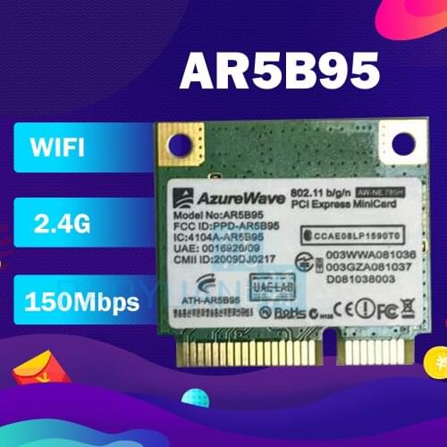AzureWave AW-NE785H AR5B95 AR9285 Half Mini PCI-e Wireless WLAN Wifi Card