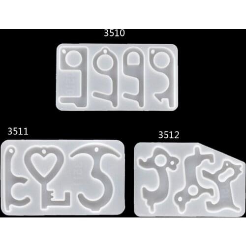 No Touch Keychain Resin Mold Zero Touch Hands Free Door Opener Keychain Molds A0NF