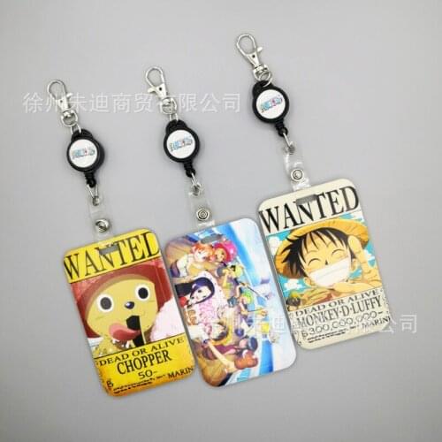 Anime Bus Card Case Student ID Card Cover with Telescopic Chain Rope Rice Card Access Protection Cover Hard Custom Wholesale