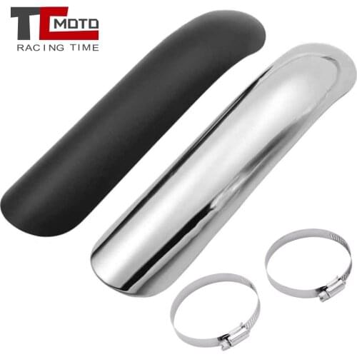 Black /Chrome Motorcycle Exhaust Muffler Pipe Heat Shield Cover for Harley Custom Chopper Cruiser Honda
