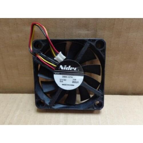 D06X-12TH DC 12V 0.19A 6CM 60*60*10 3 Lines Double Ball Bearing High Rotary Cooling Fan