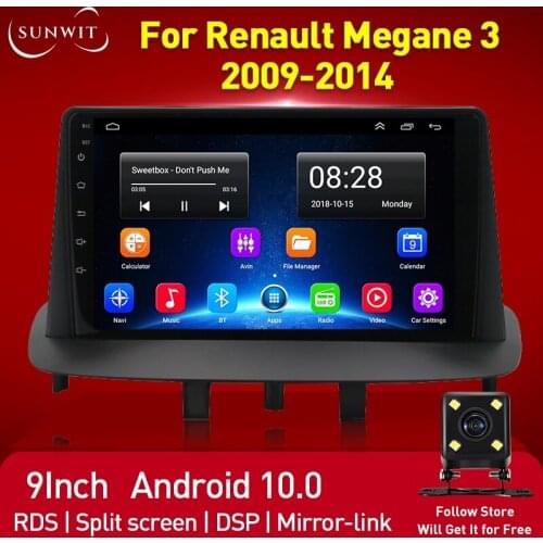 For Renault Megane3 2009-2014 Android 2Din Radio Multimedia Video Player GPS Navigation Bluetooth DSP Carplay Autoradio Stereo