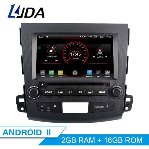 LJDA Android 10.0 Car DVD Player For Mitsubishi Outlander 2006-2014 Wifi GPS Navi 2Din Car Radio 2G RAM Stereo Audio Multimedia
