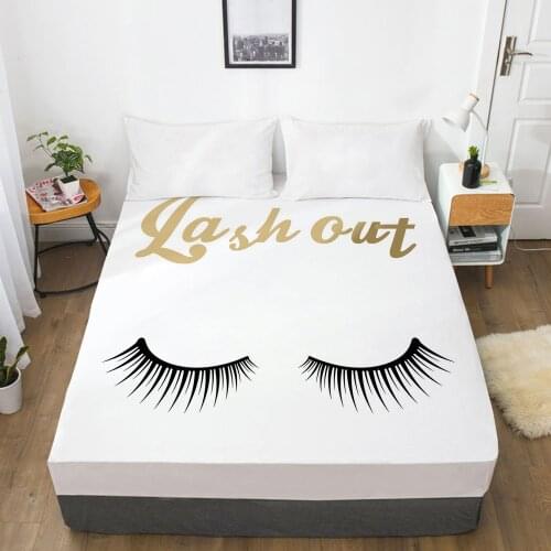 Fitted Sheet Mattress Cover With Elastic Band Bed Sheets Bedding Linens Queen King Size Bedsheet 90/160X200CM Lash