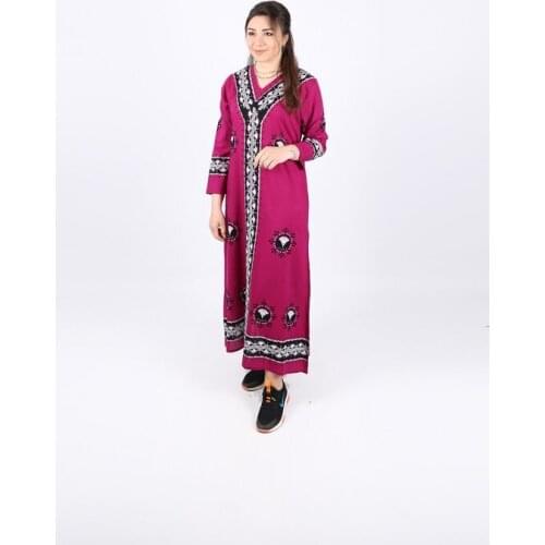 Long Sleeve Hijab Dress V2 Black Orange Blue Purple Abaya African Dubai Moroccan Hijab