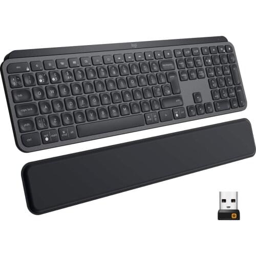 Logitech MX Keys Advanced Wireless Illuminated Keyboard, Tactile Responsive Typing, Automatic Backlighting, Flow-Enabled QWERTY