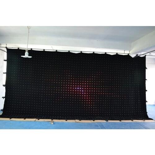 P18 2Mx3M DMX Controller 80 Animated Patterns 176pcs LED Vision Curtain Stage Flexible Screen DJ Background LED Video Curtain