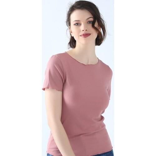 Summer Style Ruffles Soft Womens T-Shirts Plus Size 7XL Tops Tees women shirts
