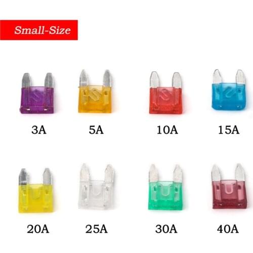 Mini 3/5/10/15/20/25/30/40 Amp Automobile Security Fuse 160pcs Waterproof Car Blade Fuses 8Sizes Fuse Holder Kit Assortment