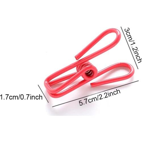 Multi-Purpose Utility Clip Heavy Duty Metal Durable Windproof Clothes Pegs for Laundry Hanging Kitchen Bags J2Y