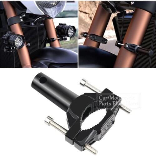 Motorcycle Bumper Modified Headlight Stand Spotlight Extension Pole Frame Support Bracket Fixed Lamp Holder Motorbike Parts