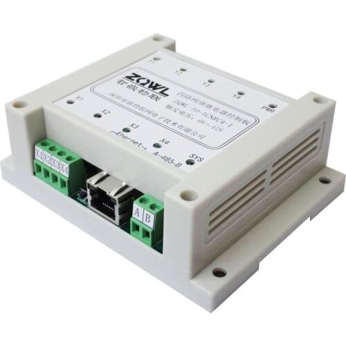 4 in 4 out Network Relay Controller Module, Ethernet RS485 Modbus TCP RTU Isolated, Web Server, Din Rail Mounting