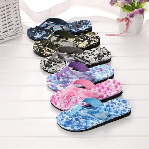 Lover Women Camouflage Flip Flops Slippers Shoes Sandals Slipper indoor outdoor Casual Men Non-Slip Beach Shoes sapato masculino