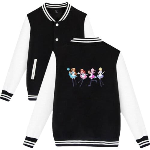 Kawaii 2021 New Idol Time Pripara Merch 2D Print Baseball Sweatshirt Casual Baseball Jacket Men/Women Clothes Fashion Clothes