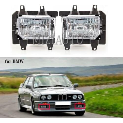 Headlight For BMW E30 headlights fog lights e30 bumper light 318i 325i 325e Fog Light foglights DRL fog Lamps Cover foglights