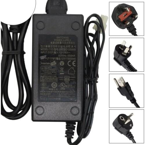 For S065BQ1200500 Switching Power Supply AC Adapter Charger 12V 5000mA 4 Pin - Used