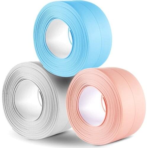 Self Adhesive Kitchen Ceramic Sticker Waterproof Anti-moisture PVC Sticker Bathroom Wall Corner Line Sink Stickers 3.2m*3.8cm