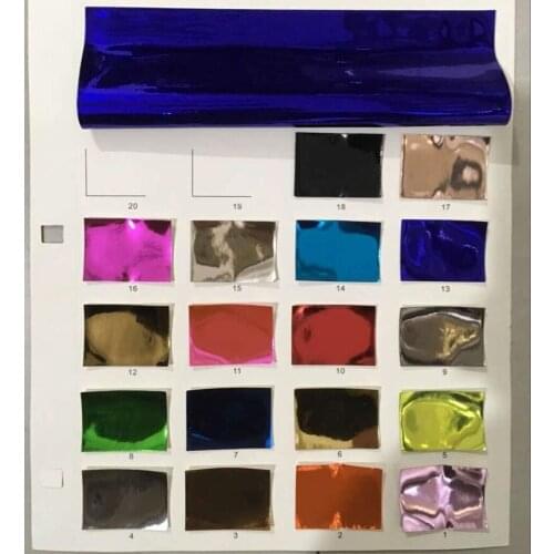 Synthetic PU metal mirror face leather fabric material