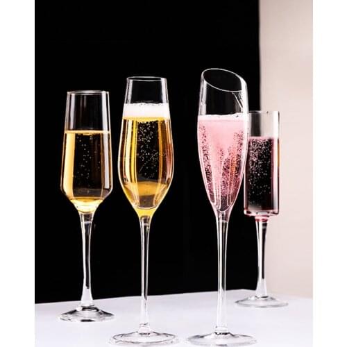 Modern Simple Crystal Champagne Glass Sparkling Wine Goblet Set Home Creative Wine Glass Cocktail Glass