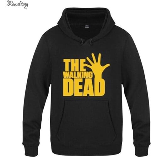 Hoodies Men Funny The Walking Dead Printed Mens Hoodie Novelty Long Sleeve Fleece Sweatshirts Man Bodybuilding Tracksuit Moletom