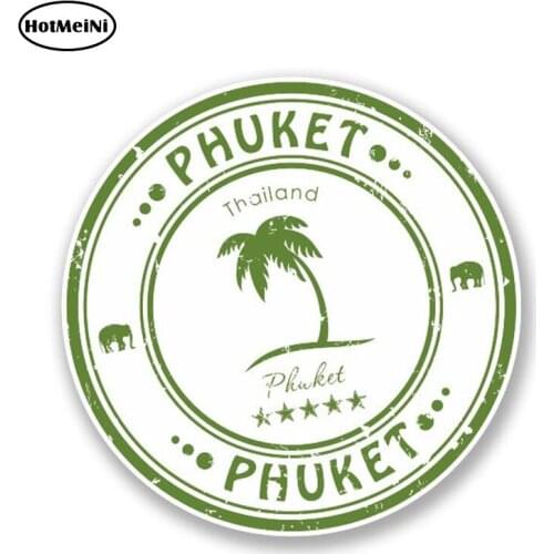 HotMeiNi 13cm x 13cm Phuket Thailand Vinyl Car Sticker Luggage Travel Tag Flag Map Gift Motorcycle Bike Laptop Decal Graphic