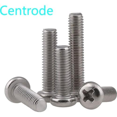 316 stainless steel round head screw gb818 half round head / pan head cross slot machine tooth screw M4 M5 M6 M8 10PCS